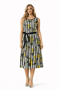 Divina Dress - Pleated Mosaic