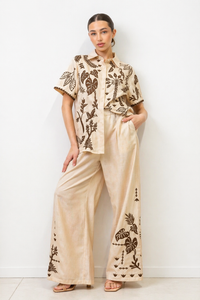 Divina Cord Set - Beige Tailored Set